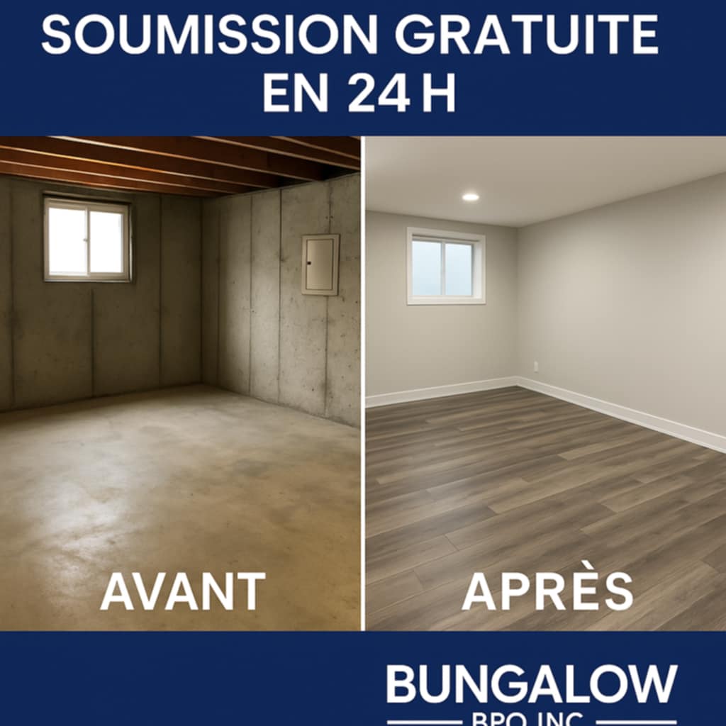 Avant - Après travaux de rénovation de sous-sol